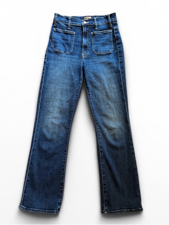 MOTHER Denim - MOTHER The Patch Pocket Weekender Mid-Rise Flare Jeans